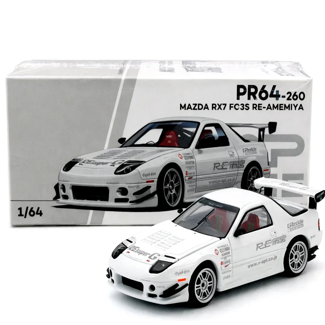 POP RACE PR64-260 Mazda RX-7 FC3S RE-Amemiya 1:64 Scale Diecast