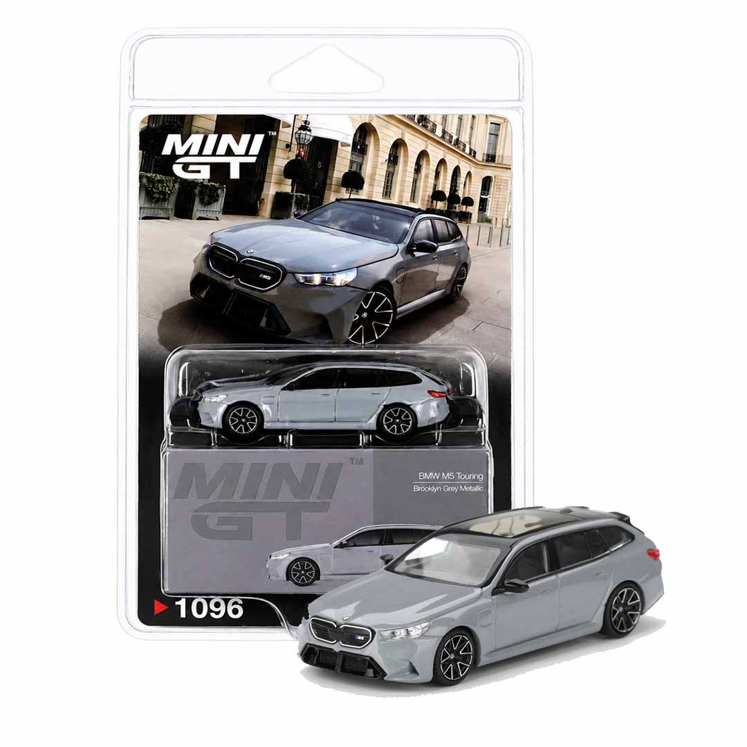 MINI GT 1:64 (Blister Pack) BMW M5 Touring Brooklyn Grey Metallic #1096 Die-Cast Model Car