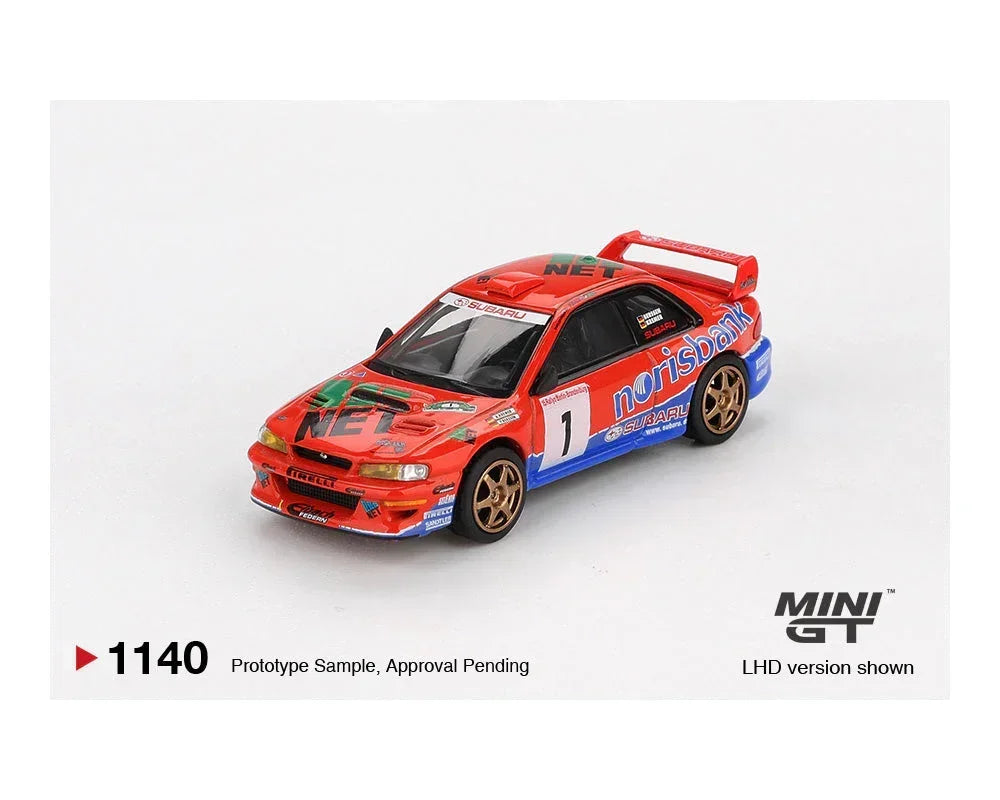 Mini GT 1:64 Subaru Impreza WRC97 #1 1999 DRM Champion Norisbank