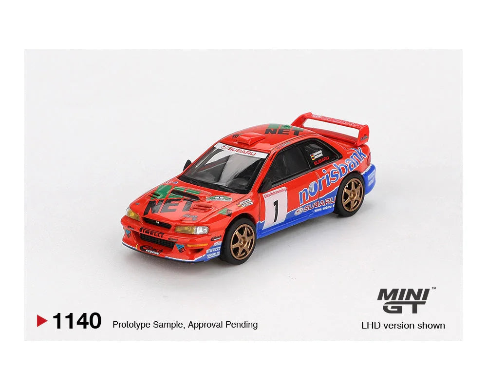 Mini GT 1:64 Subaru Impreza WRC97 #1 1999 DRM Champion Norisbank Livery Diecast Model