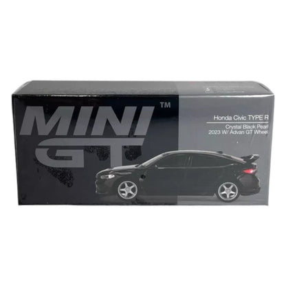 Mini GT Honda Civic TYPE R 2 - Crystal Black Pearl (2023 W)/ Advan GT Wheel Die-Cast Model Car Age 14+