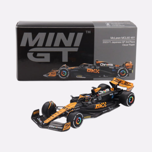 MINI GT McLaren MCL60 #81 Oscar Piastri 2023 F1 Japanese GP – 3rd Place | Formula 1 Die-Cast Model