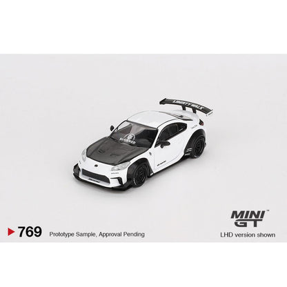 Mini GT 1:64 Toyota GR86 LB★Nation White – MiJo Exclusives Limited Edition #769 Diecast Model (Blister Pack)