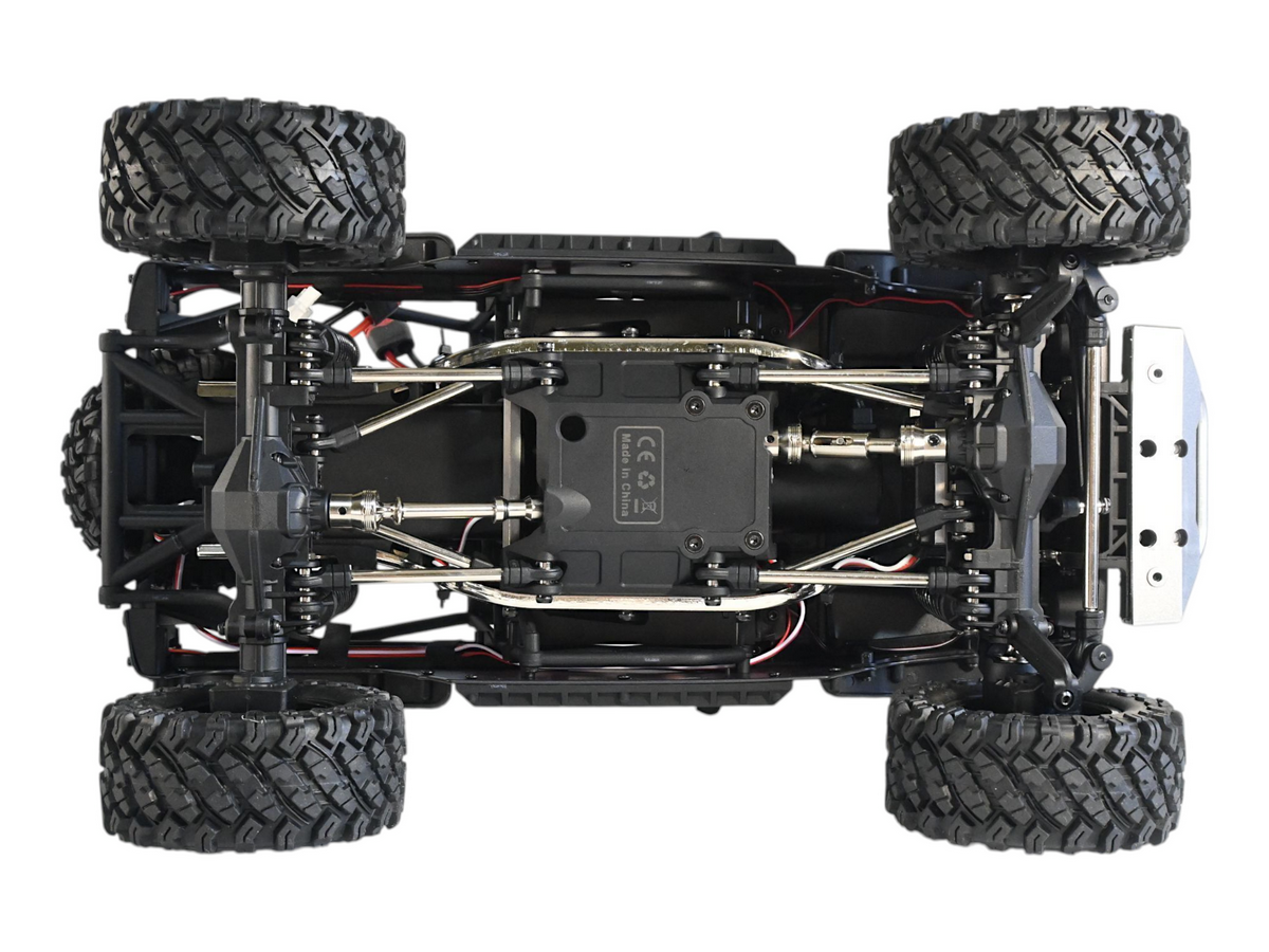 MJX Hyper Go H12Y Brushless 1:12 4WD RC Crawler Truck | LED Lights | 2.4GHz RTR Off-Road Vehicle (Grey)