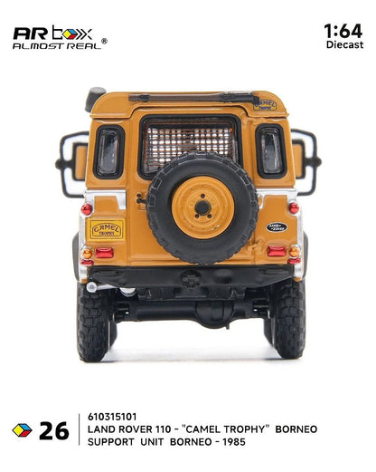 Almost Real 1:64 Land Rover 110 "Camel Trophy" Support Unit Borneo 1985 Diecast Model Car | Limited Edition #26