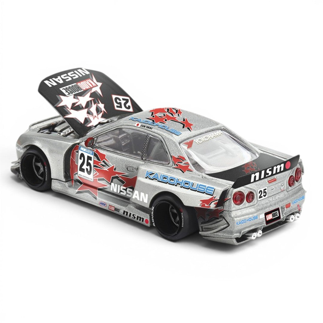 Kaido House x MINI GT 1:64 Nissan Skyline GT-R (R34) Kaido Star Racing V1 | KHMG197 | Collector Box | BGX