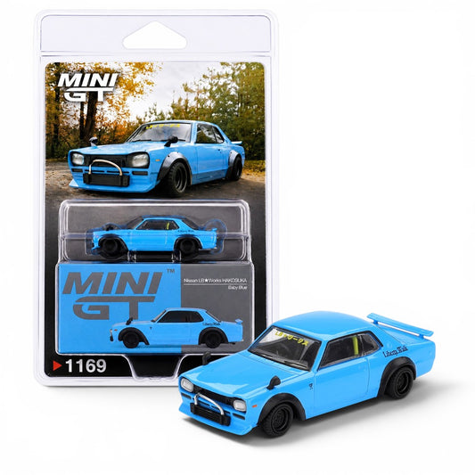MINI GT 1:64 (Blister Pack) Nissan LB★Works Hakosuka Baby Blue | Liberty Walk | MGT01169 | BGX