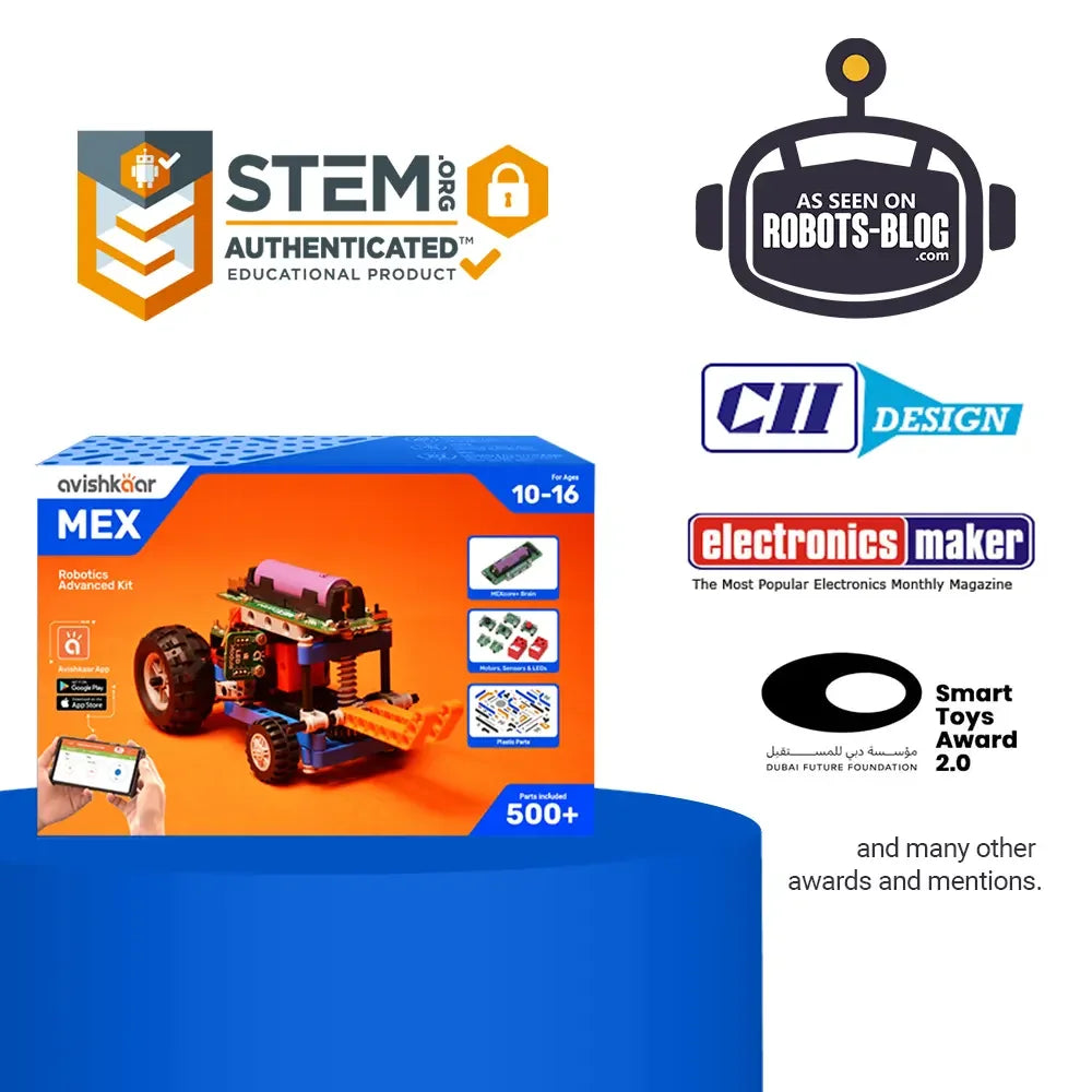 MEX Robotics Advanced Kit | Premium STEM, Coding & AI Kit for Ages 10-16