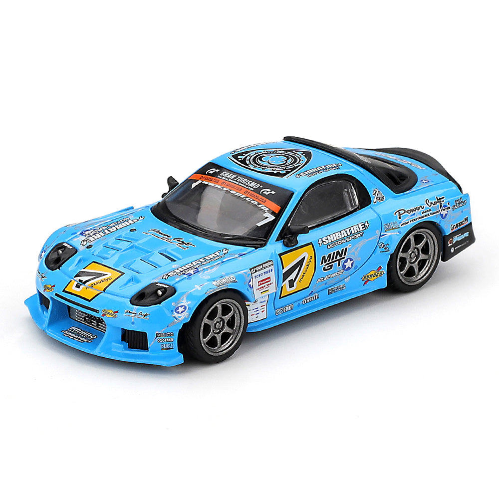 MINI GT 1:64 (Blister Pack) Mazda RX-7 RE-Amemiya 2025 D1GP Diecast Model Car | D1 Grand Prix Collectible | #1195
