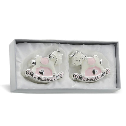 Momentz Rocking Horse Tooth &amp; Curl Box Pink - Jaiman Toys