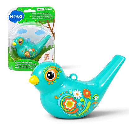 Hola Magic Colour-Changing Bird Whistle Toy | Water Songbird Sound Whistle with Lanyard Loop for Kids (36M+)