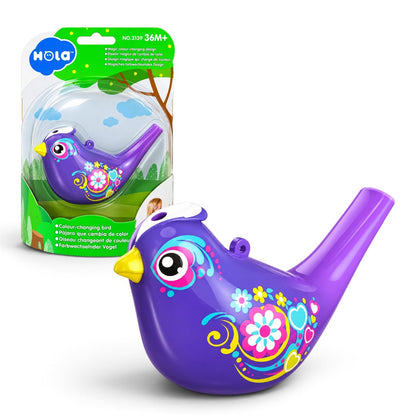Hola Magic Colour-Changing Bird Whistle Toy Purple | Water Songbird Sound Whistle with Lanyard Loop for Kids (36M+)