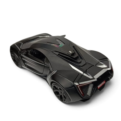 (Damaged Box) Jada 1:24 Scale Fast & Furious Lykan Hypersport Diecast Model Car | Black Collectible Movie Car with Opening Doors