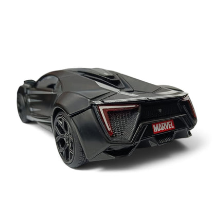 (Damaged Box) Jada 1:24 Scale Fast & Furious Lykan Hypersport Diecast Model Car | Black Collectible Movie Car with Opening Doors