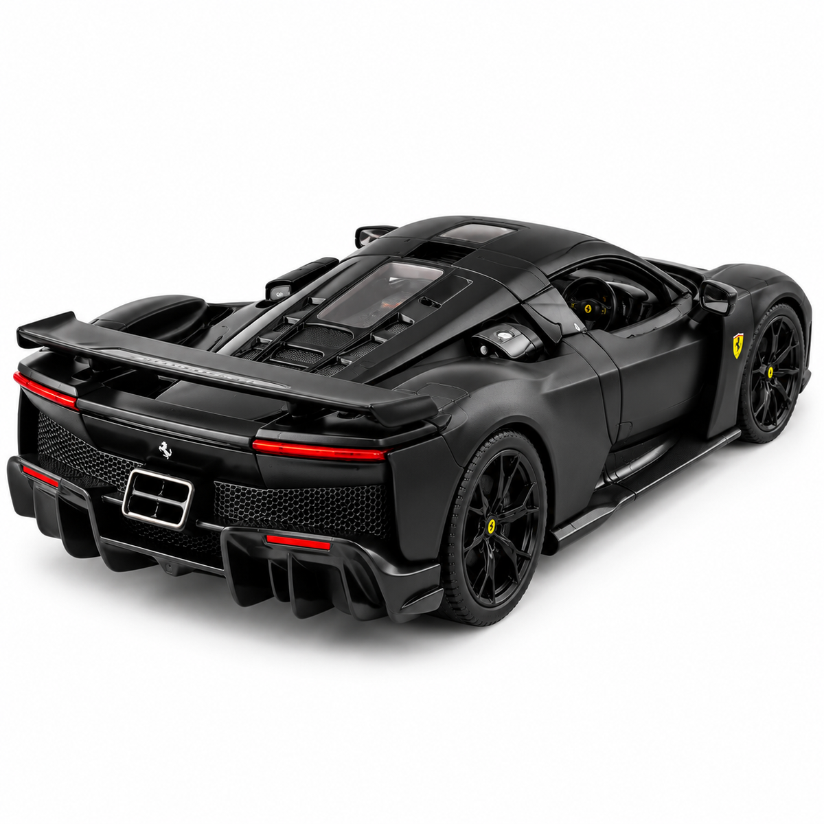 Bburago Ferrari F80 1:24 Scale Die-Cast Model Car Black – Premium Ferrari Hypercar Collectible Replica for Display, Car Enthusiasts & Die-Cast Collectors