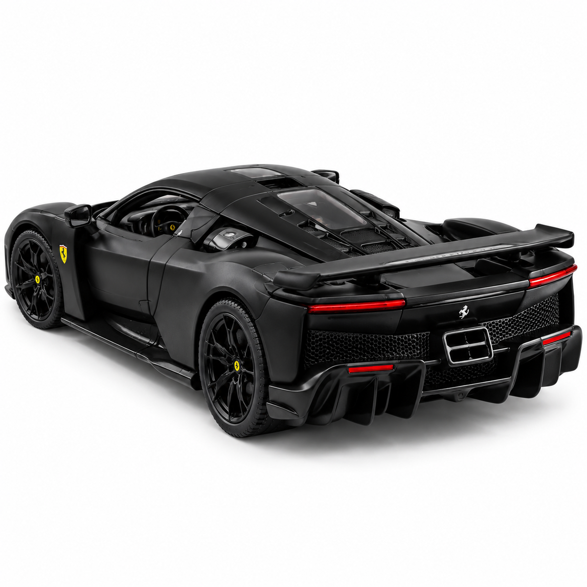 Bburago Ferrari F80 1:24 Scale Die-Cast Model Car Black – Premium Ferrari Hypercar Collectible Replica for Display, Car Enthusiasts & Die-Cast Collectors