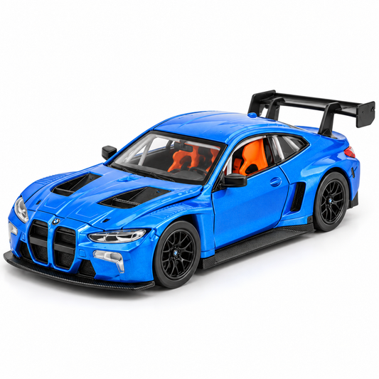 MSZ BMW M4 GT3 Blue Die-Cast Model Car with Pull-Back Action & Opening Parts – Street Series