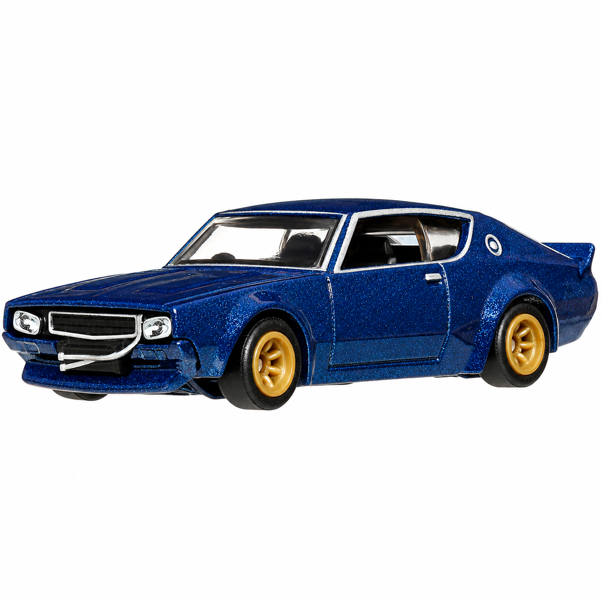 Hot Wheels Premium 1:64 Nissan Skyline 2000GT-R LBWK Blue Diecast Car – Japan Historics 5 Car Culture, Metal Body, Real Riders Wheels