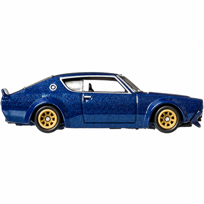 Hot Wheels Premium 1:64 Nissan Skyline 2000GT-R LBWK Blue Diecast Car – Japan Historics 5 Car Culture, Metal Body, Real Riders Wheels