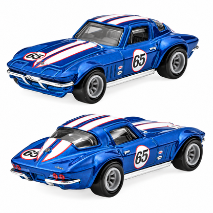 Hot Wheels Premium HBL96-953N 1:64 Scale Car Culture Corvette 2-Pack Die-Cast Cars | Custom Corvette Stingray & '69 COPO Corvette | Metal Body | Collectible Model Cars