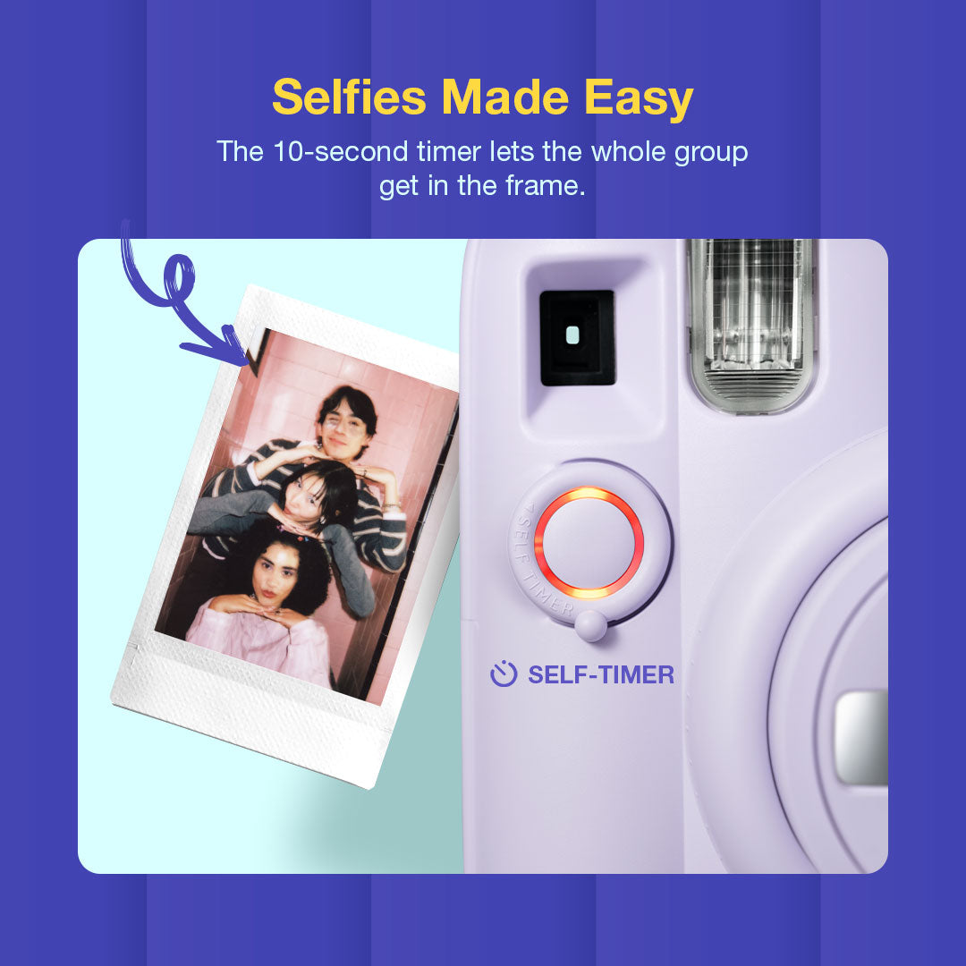Fujifilm Instax Mini 13 Memory Maker Gift Pack – Instant Camera with 20 Films, Case & Photo Display Kit - Dreamy Purple