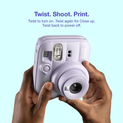 Fujifilm Instax Mini 13 Instant Camera + 10 Shot Films + 1x Camera Case + 10X Paper Photo Frame + 10 Photo Hanging Clips (Memory Maker Pack)Dreamy Purple