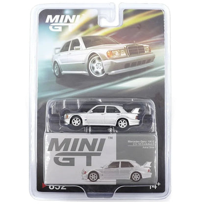 Mini GT 1:64 Racing Duo – Honda S2000 (AP2) Type S Apex Blue & Blister- Mercedes-Benz 190E 2.5-16 Evolution II Astral Silver Diecast Models