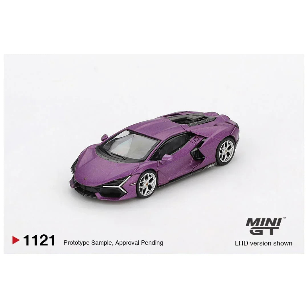 Mini GT 1:64 Duo Diecast Set – Lamborghini Revuelto Viola 30th
