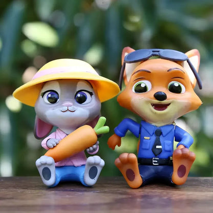 Zootopia Character Figures Playset | 6-Piece Animal Action Figure Collection Toy Set for Kids 6+