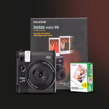 Fujifilm Instax Mini 99 Premium Instant Camera Pack with 20 Shots Film – Black