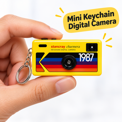 STANCRAY’s Charmera Keychain Digital Camera 1987 Retro 90s Style Mini Camera with 8GB SD Card – Blind Box, 1 Random Design