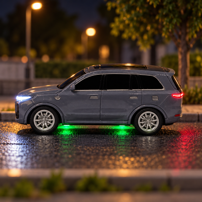 TRASPEED 1:64 Mini RC SUV – Grey Metal Body, 2.4GHz Remote & App Control