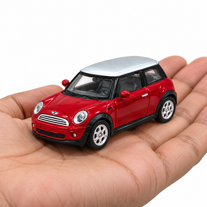 Welly 1:64 Mini Cooper Red Die-Cast Metal Model Car
