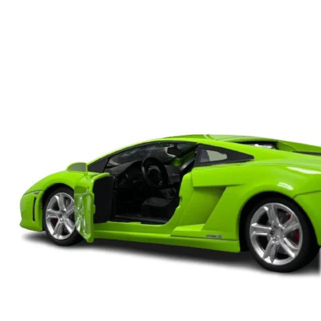 MSZ 1:24 Lamborghini Gallardo LP560-4 Green Die-Cast Model Car with Pull-Back Action & Openable Parts