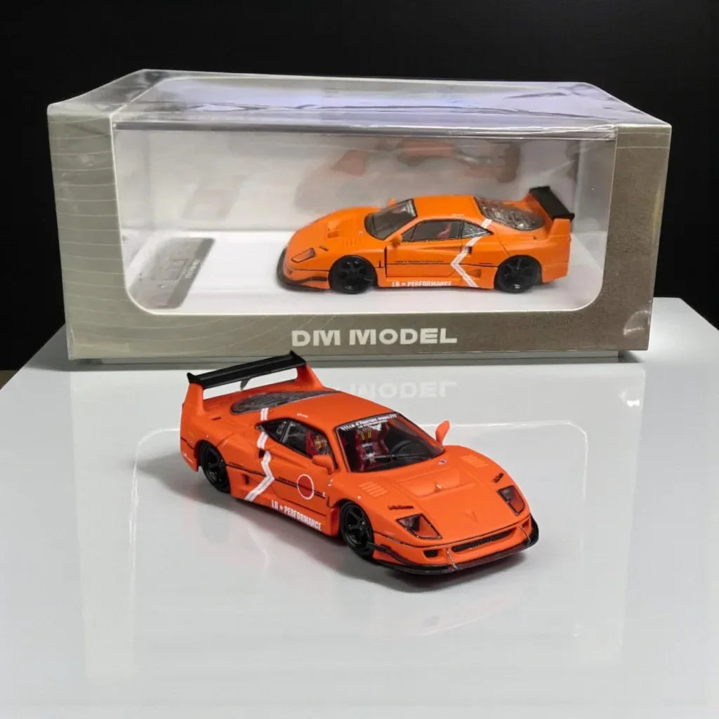DM MODEL 1:64 Ferrari F40 LBWK Zero Fighter Orange F40 Diecast Car Collection