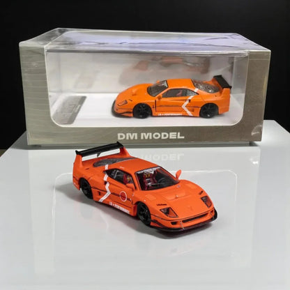 DM MODEL 1:64 Ferrari F40 LBWK Zero Fighter Orange F40 Diecast Car Collection
