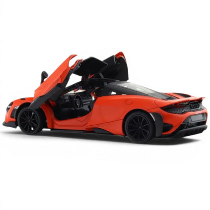 MSZ 1:24 McLaren 765LT Red Die-Cast Model Car with Lights & Openable Parts