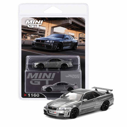 MINI GT 1:64 (Blister Pack) Nissan Skyline GT-R NISMO BNR34 CRS Version Dark Metal Gray Die-Cast Model Car