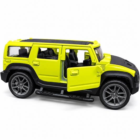 Road Burner Metal Racers 1:39 Scale Die-Cast SUV Toy Car with Pull Back Action & Openable Doors – Green