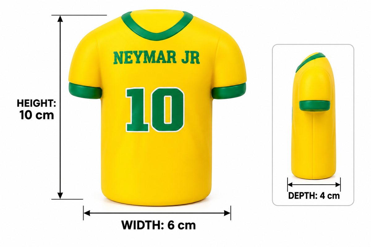 Football Soccer Jersey Slow-Rise Foam Squishy Toys | Multi-Variant Collection (Messi, Ronaldo, Neymar Jr, Mbappé, Suárez, Prime Time) | Squeeze Stress Relief Toy & Desk Fidget