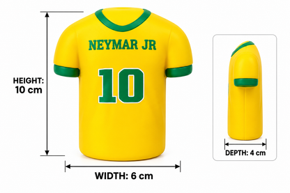 Football Soccer Jersey Slow-Rise Foam Squishy Toys | Multi-Variant Collection (Messi, Ronaldo, Neymar Jr, Mbappé, Suárez, Prime Time) | Squeeze Stress Relief Toy & Desk Fidget