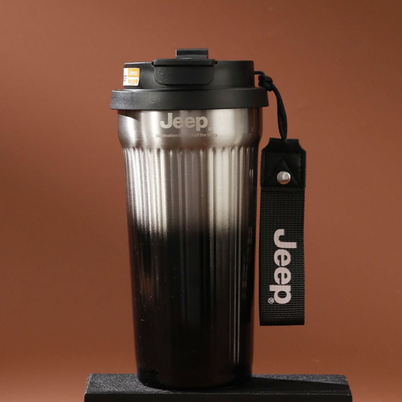 Jeep 550ml Insulated Travel Mug with Lid | Portable Coffee & Beverage Tumbler