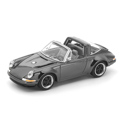 POP RACE 1:64 Singer Targa The Dark Chrome Series 001 Diecast Model Car | Premium Collectible Scale Model | BGX