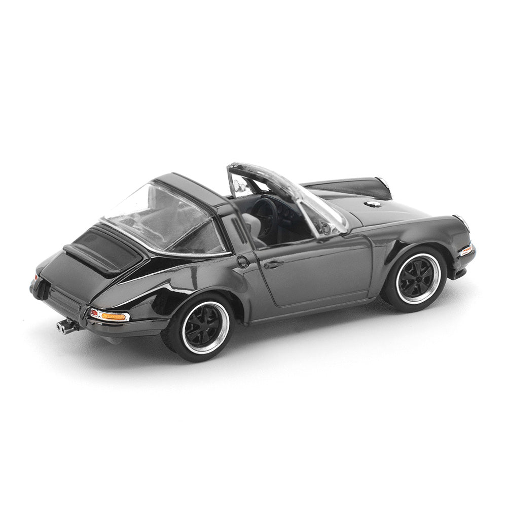 POP RACE 1:64 Singer Targa The Dark Chrome Series 001 Diecast Model Car | Premium Collectible Scale Model | BGX