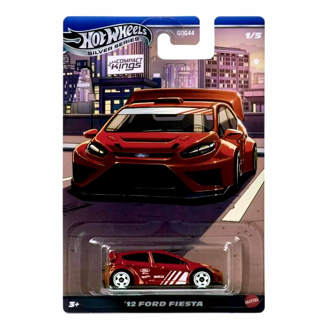Hot Wheels Silver Series 1:64 Compact Kings '12 Ford Fiesta Diecast Car | 1:64 Scale Collector Model
