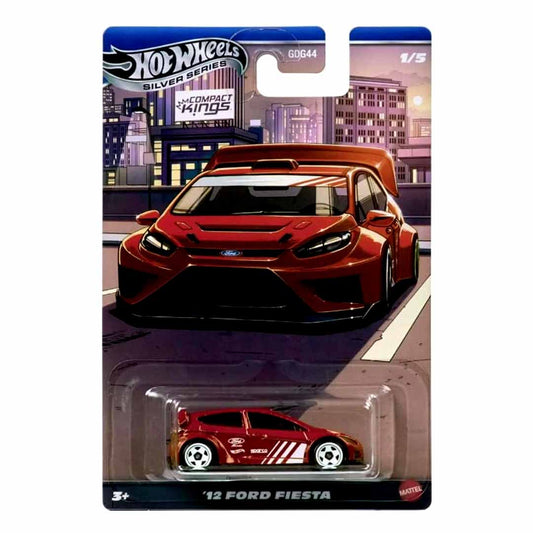 Hot Wheels Silver Series 1:64 Compact Kings '12 Ford Fiesta Diecast Car | 1:64 Scale Collector Model