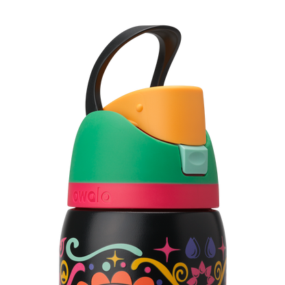 Owala 32oz (945ml) Insulated Stainless Steel Water Bottle – Flip Straw Leak-Proof Sports Bottle with Sugar Skull Design