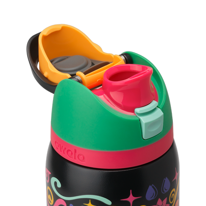 Owala 32oz (945ml) Insulated Stainless Steel Water Bottle – Flip Straw Leak-Proof Sports Bottle with Sugar Skull Design