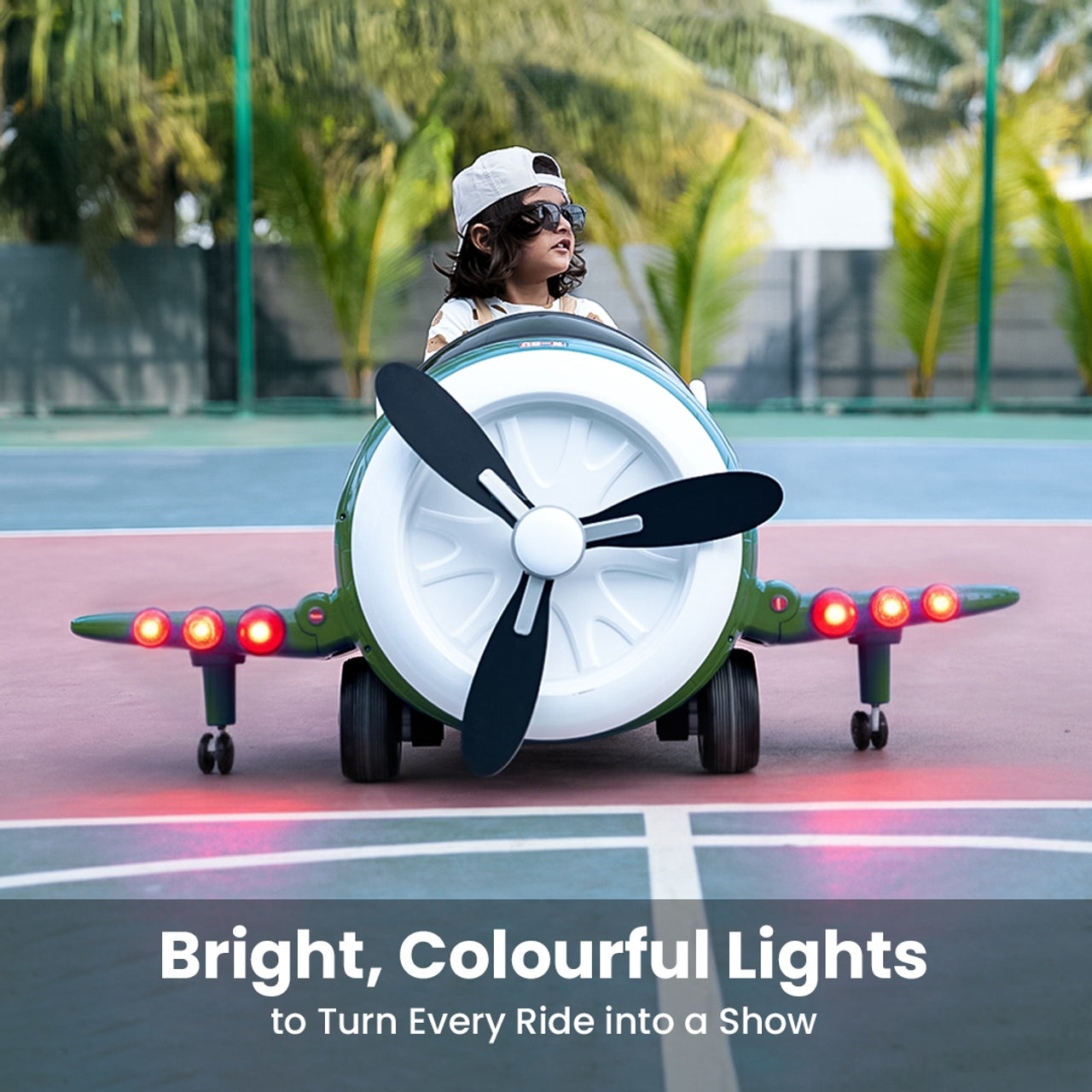 Emotorad Formula Fun Turbo Wing Ride-On Toy Plane for Kids | Battery Operated Airplane Ride-On