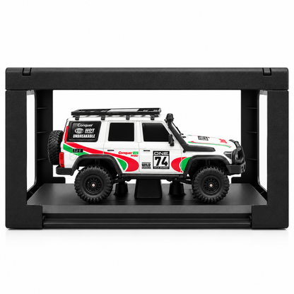 HB Toys 1:43 Scale Racing Rally RC Climb 4WD Off-Road SUV | 2.4GHz Remote Control Rock Crawler Car, Ready to Run (RTR), App Control, White